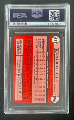 1989 Topps Traded Ken Griffey Jr. #41T PSA 10 back